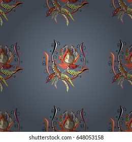 Vector cute pattern in small flower. Small colorful flowers. Spring floral background with flowers. The elegant the template for fashion prints. Motley illustration.