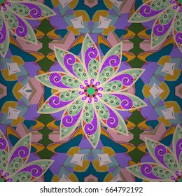 Vector cute pattern in small flower. Small colorful flowers. Motley illustration. Spring floral background with flowers. The elegant the template for fashion prints.