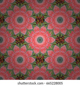 Vector cute pattern in small flower. Small colorful flowers. The elegant the template for fashion prints. Motley illustration. Spring floral background with flowers.