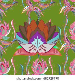 Vector cute pattern in small flower. Spring floral background with flowers. The elegant the template for fashion prints. Small colorful flowers. Motley illustration.