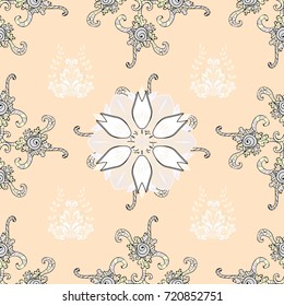 Vector cute pattern in small flower. Spring floral background with flowers. Small colorful flowers. Motley illustration. The elegant the template for fashion prints.