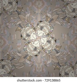 Vector cute pattern in small flower. Small colorful flowers. The elegant the template for fashion prints. Motley illustration. Spring floral background with neutral, beige and gray flowers.
