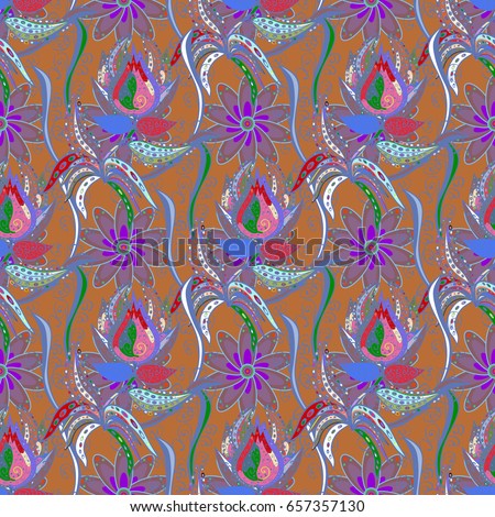 Vector cute pattern in small flower. Small colorful flowers. Spring floral background with flowers. The elegant the template for fashion prints. Motley illustration.