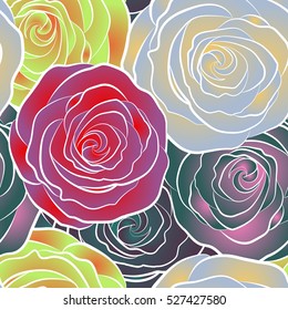 Vector cute pattern in small multicolor flower. Multicolored spring floral background. Small colorful flowers. Motley illustration. The elegant the template for fashion prints.