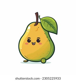 estilo de dibujo gráfico vectorial lindo Pear