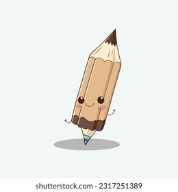 vectores lindo lápiz y estilo de dibujos animados borradores
