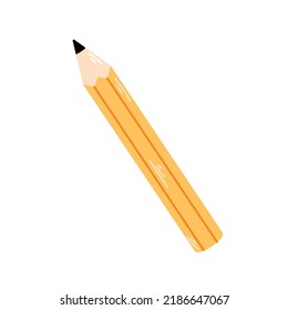 Vector cute pencil. School supply for children. Simple pencil. Back to school.