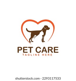 Vector cute pet care  shop logo vector icon illustration
