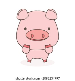 Vector cute pig cartoon design