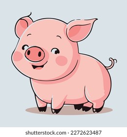 
Vektorcute Schweinekartografik