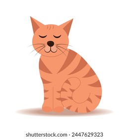 Vektorgrafik Nette rosa Katze im Cartoon-Stil