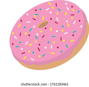 Vektorsüß-Rosa-Donut-Illustration