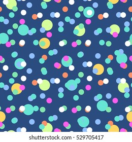 Vector cute polka dotted seamless pattern background