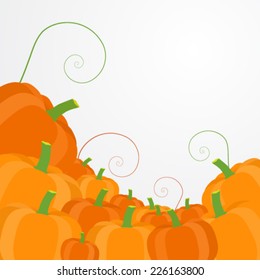 Vector cute pumpkin background illustration