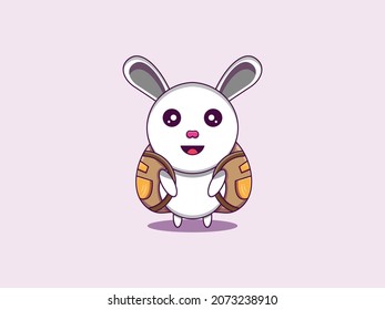 Vector Cute rabbit character cartoon illustration