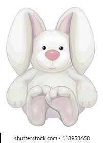 Vector of cute rabbit isolated