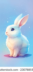 Vector of cute rabbit isolated