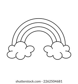 Vector Cute Rainbow Irosh Colors Cartoon Isolated