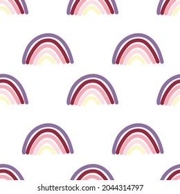 Vector cute Rainbow kids seamless pattern