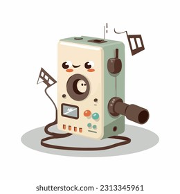 vector cute recorder cartoon style