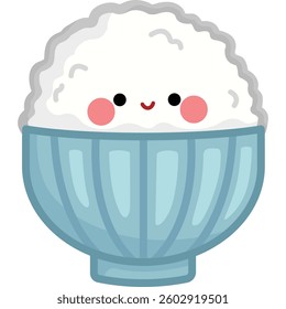 a vector of a cute ricebowl