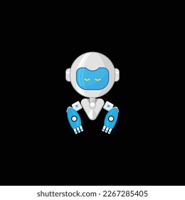 Vector Cute Robot Face can editable and resize