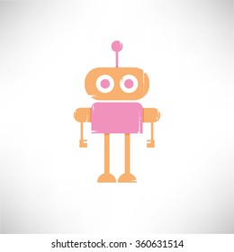 vector cute robot icon