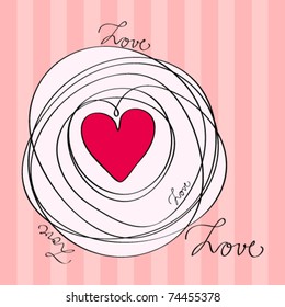 Vector cute romantic background