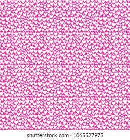 Vector cute romantic cartoon hand drawing hearts seamless pattern background