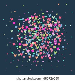 Vektor-süße romantische Herzen Muster-Hintergrund