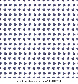 Vector cute romantic paper hearts seamless pattern background