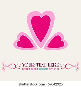 Vector cute romantic Valentine's Day background