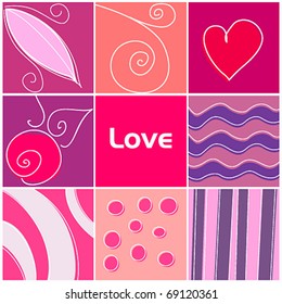 Vector cute romantic Valentine's Day background