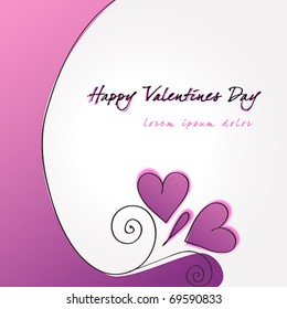 Vector cute romantic Valentine's Day background