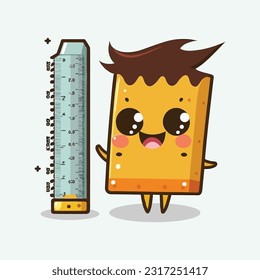 vector cute ruler cartoon style