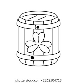 Vector Cute Saint Ireland Barrel Cartoon Isolated