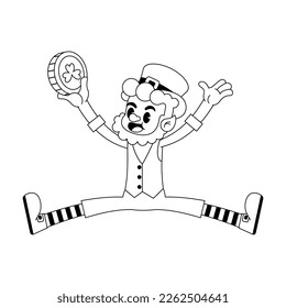 Vector Cute Saint Patrick Character Cartoon Isolated