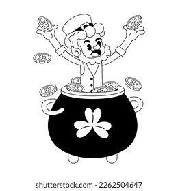 Vector Cute Saint Patrick Character Cartoon Isolated