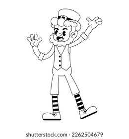 Vector Cute Saint Patrick Character Cartoon Isolated