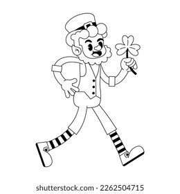Vector Cute Saint Patrick Character Cartoon Isolated