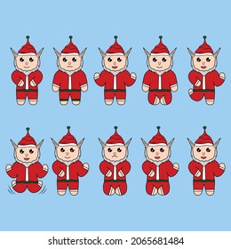 Vector Cute Santa Claus Cartoon Illustration