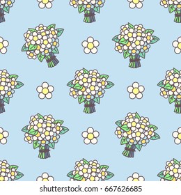 vector cute seamless pattern. Hand drawn clip art for kids. Childish square texture. Cartoon graphic design. Happy festive backdrop.