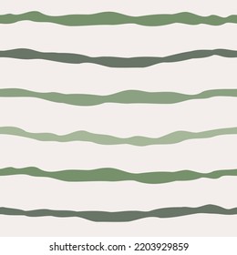 Vector cute seamless pattern with torn angular lines and green colors