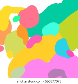 Vector cute set of abstract hand drawing artistic spots background