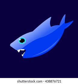 vector cute shark