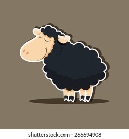 Vector cute sheep