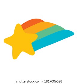 símbolo de estrella de disparo lindo vector