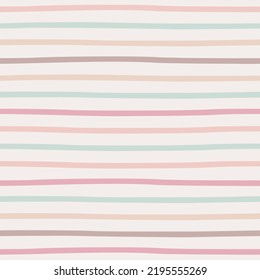 Vector cute simple graphic straight lines seamless pattern and pastel colors 