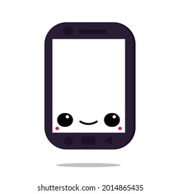Vector cute smartphone logo for kids. Logo for toy shop