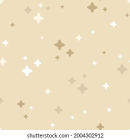 Vector Cute Sparkles in Shades of Warm Beige seamless pattern background. Perfect for fabric, scrapbooking and wallpaper projects.